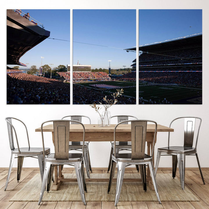 55028-MGV-CV-36X24-The University of Washington Huskies Football Team Print - Seattle Husky Stadium Wall Art Canvas Print