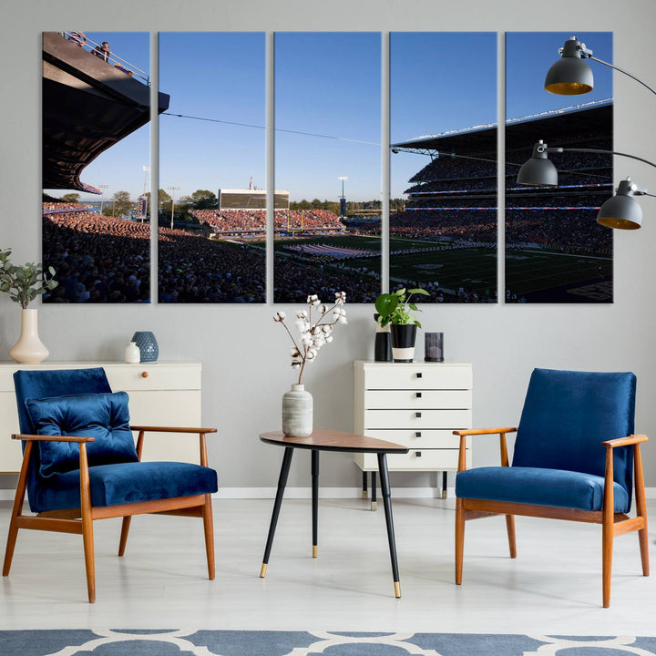 55028-MGV-CV-36X24-The University of Washington Huskies Football Team Print - Seattle Husky Stadium Wall Art Canvas Print