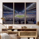 85780-MGV-FC-48X32-3P_Walnut-The University of Washington Huskies Football Team Print - Seattle Husky Stadium Wall Art Canvas Print