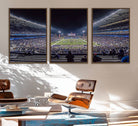 85780-MGV-FC-60X30-3P_Walnut-The University of Washington Huskies Football Team Print - Seattle Husky Stadium Wall Art Canvas Print