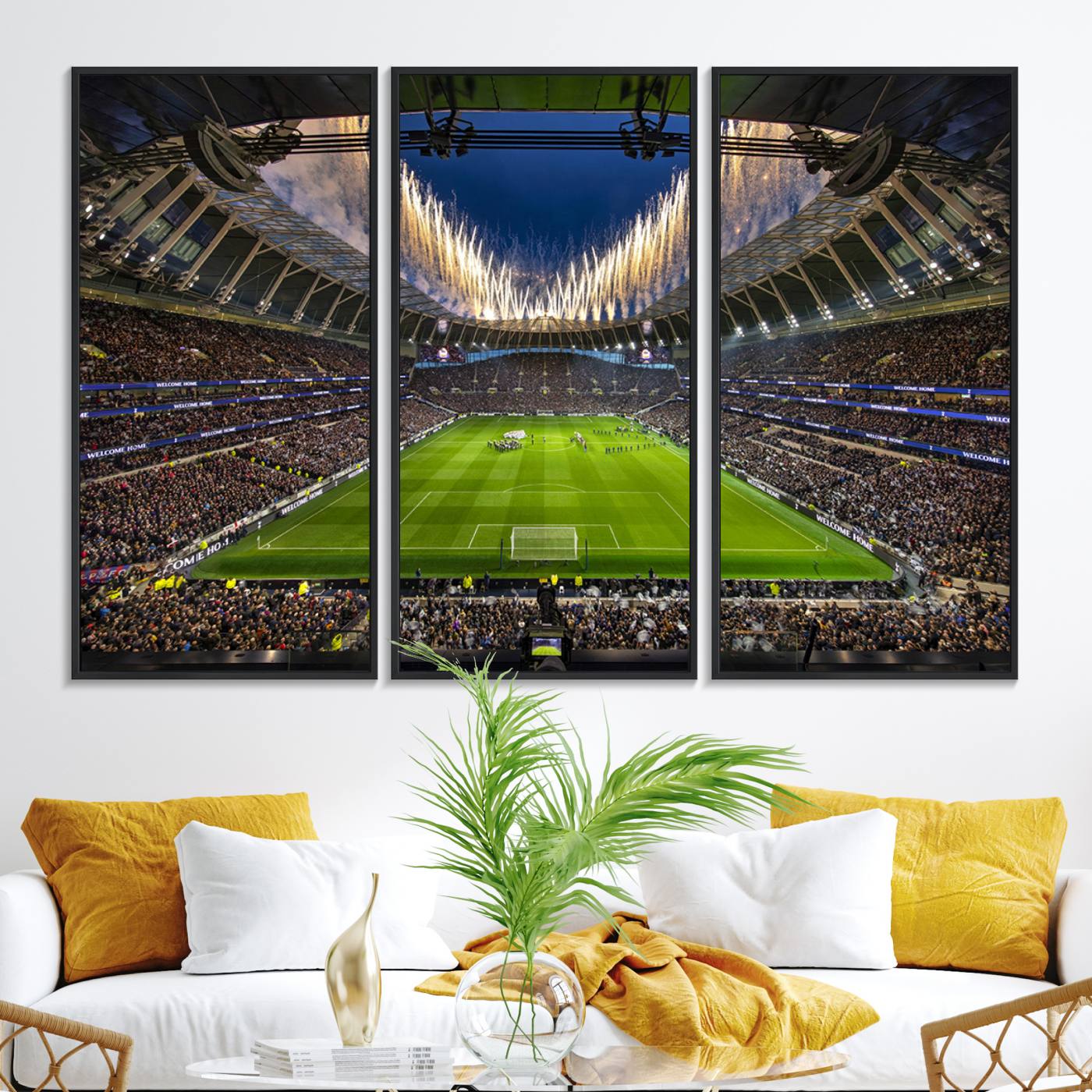 40157-MGV-FC-48X32-3P_Black-Tottenham Hotspur Football Team Print - London Tottenham Hotspur Stadium Wall Art Canvas Print