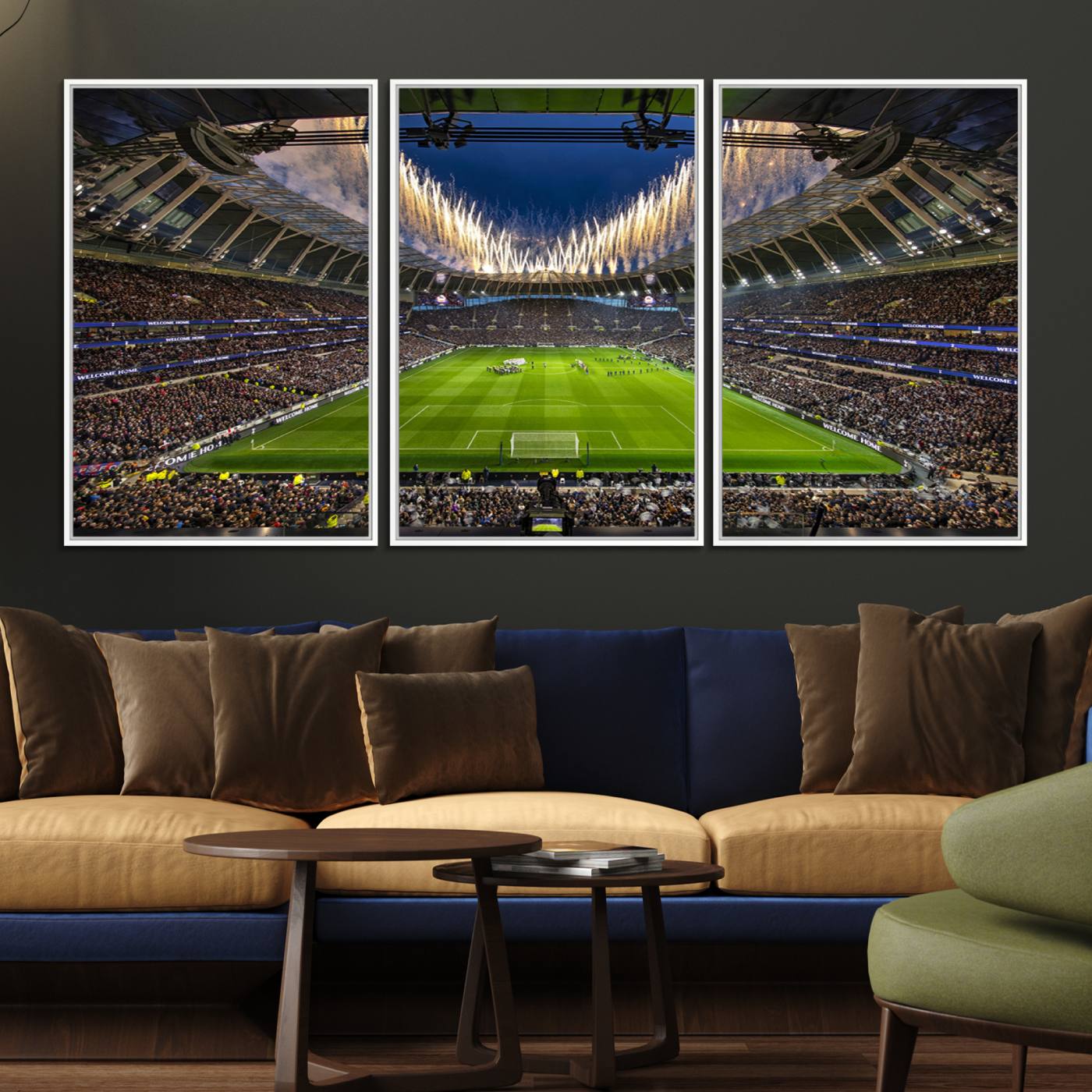 40157-MGV-FC-60X30-3P_White-Tottenham Hotspur Football Team Print - London Tottenham Hotspur Stadium Wall Art Canvas Print