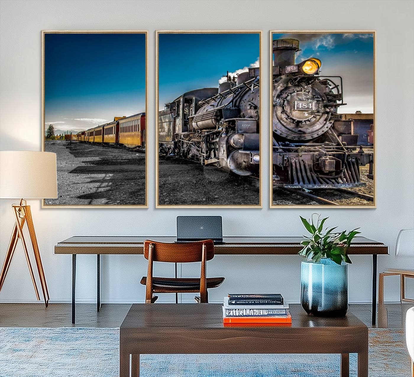 83325-MGV-FC-48X32-3P_Natural-Train Wall Art Canvas Print