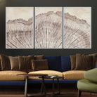 67528-MGV-FC-60X30-3P_White-Tree Ring Wall Art Triptych, Rustic Wood Ring Canvas Print, Minimalist Wall Decor for Modern Homes and Farmhouse Decor