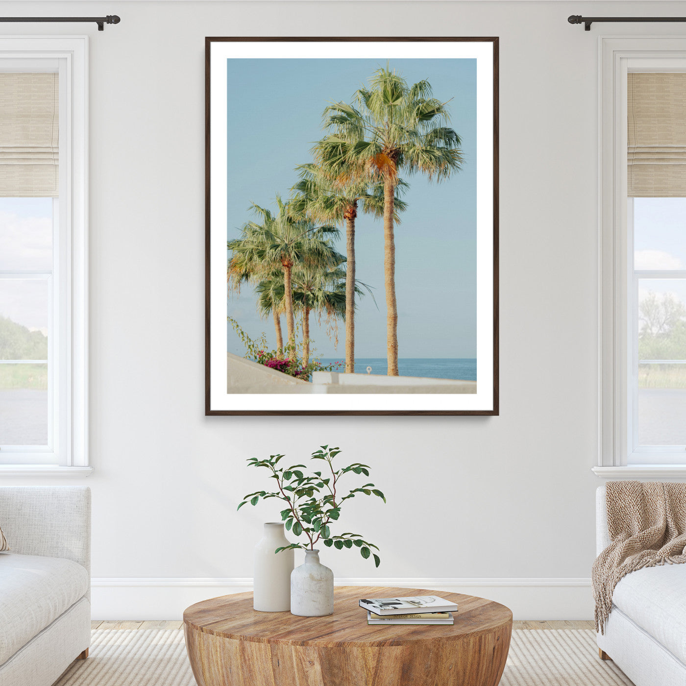Tropical Ocean Canvas Print – Beach Coastal Wall Art Canvas Print, Framed Nautical Decor for Home, Office, Vacation Resort Interiors,