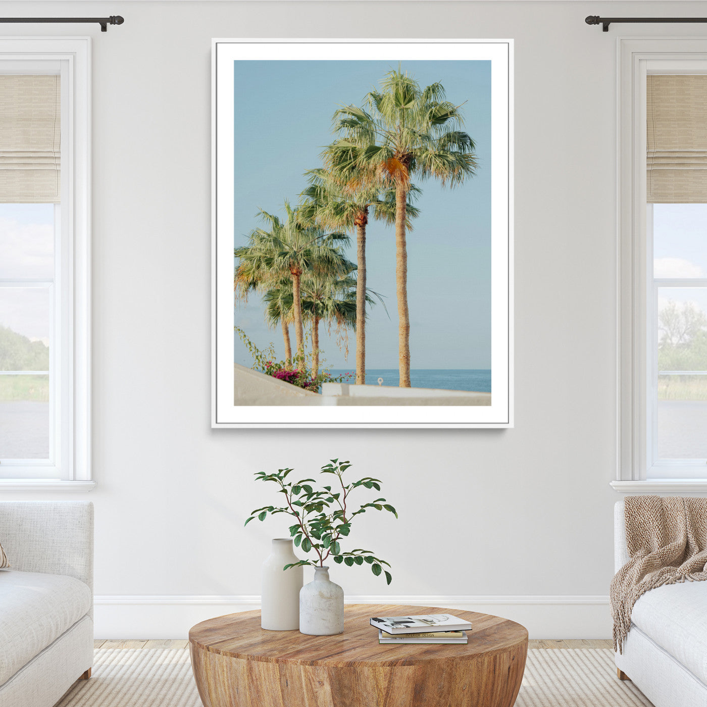 Tropical Ocean Canvas Print – Beach Coastal Wall Art Canvas Print, Framed Nautical Decor for Home, Office, Vacation Resort Interiors,