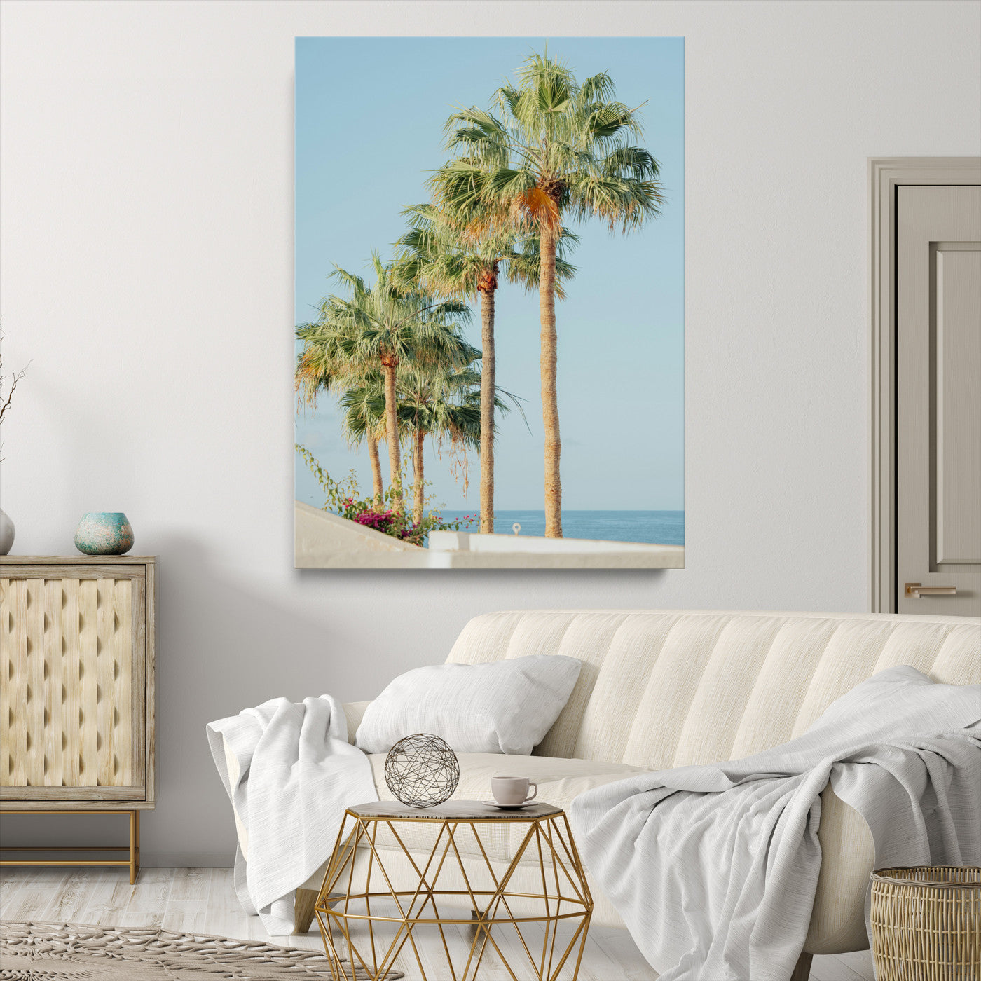 Tropical Ocean Canvas Print – Beach Coastal Wall Art Canvas Print, Framed Nautical Decor for Home, Office, Vacation Resort Interiors,