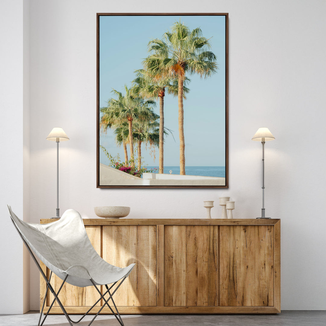 Tropical Ocean Canvas Print – Beach Coastal Wall Art Canvas Print, Framed Nautical Decor for Home, Office, Vacation Resort Interiors,