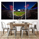 50582-MGV-CV-36X24-Truist Park Atlanta Braves Baseball Stadium Wall Art Print | Large 3-Panel Canvas Print for Sports Fans | Framed, Ready-to-Hang Baseball