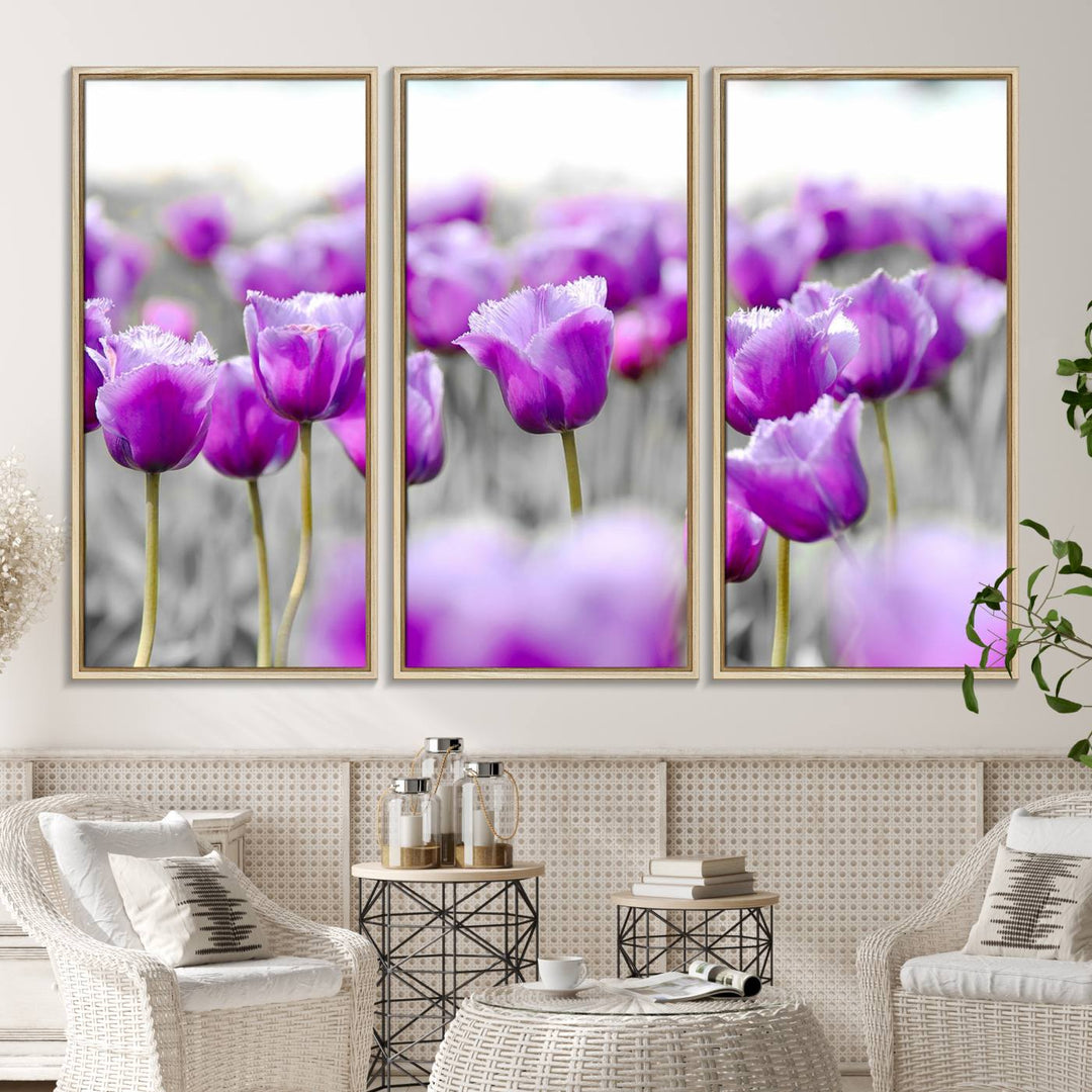 65187-MGV-CV-36X24-Tulip Fields Canvas Wall Art Print