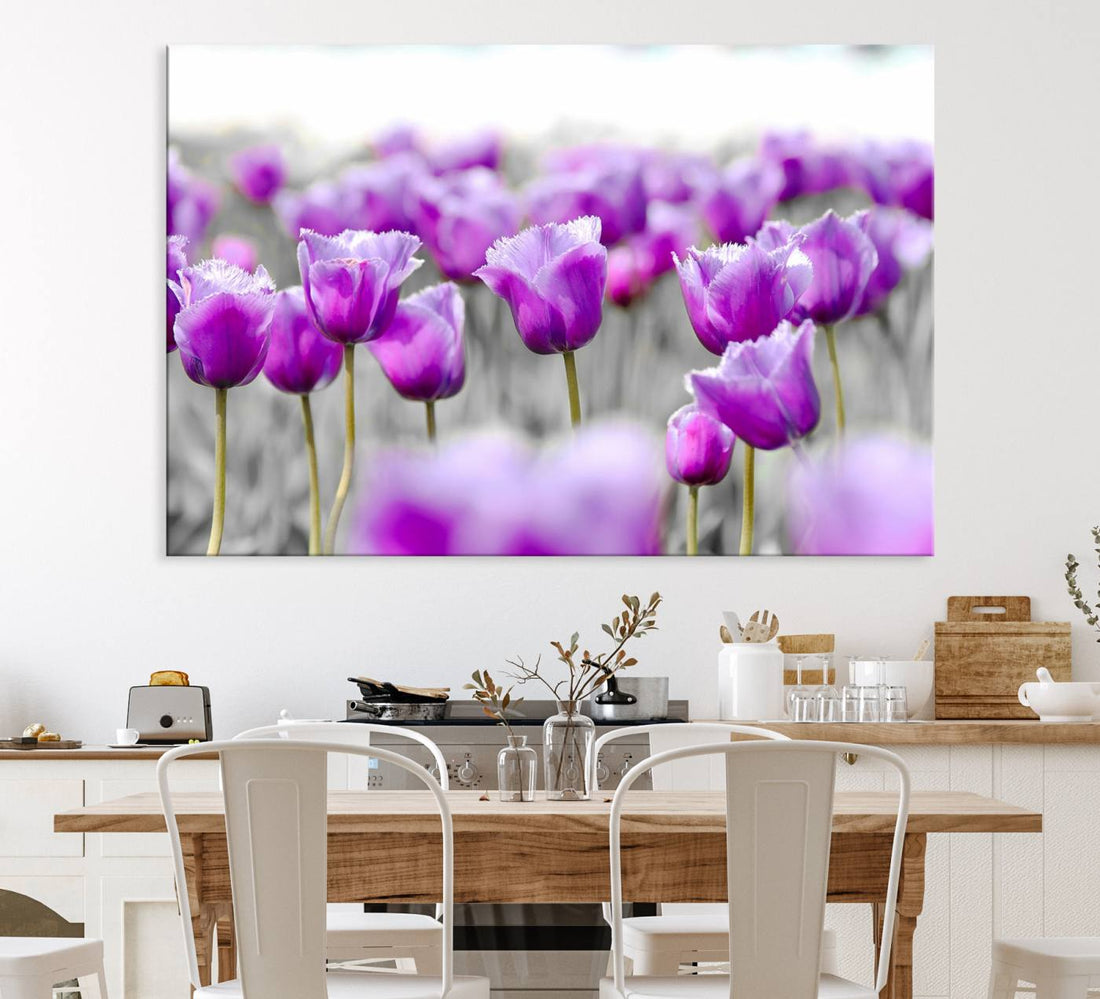 Tulip Fields Canvas Wall Art Print