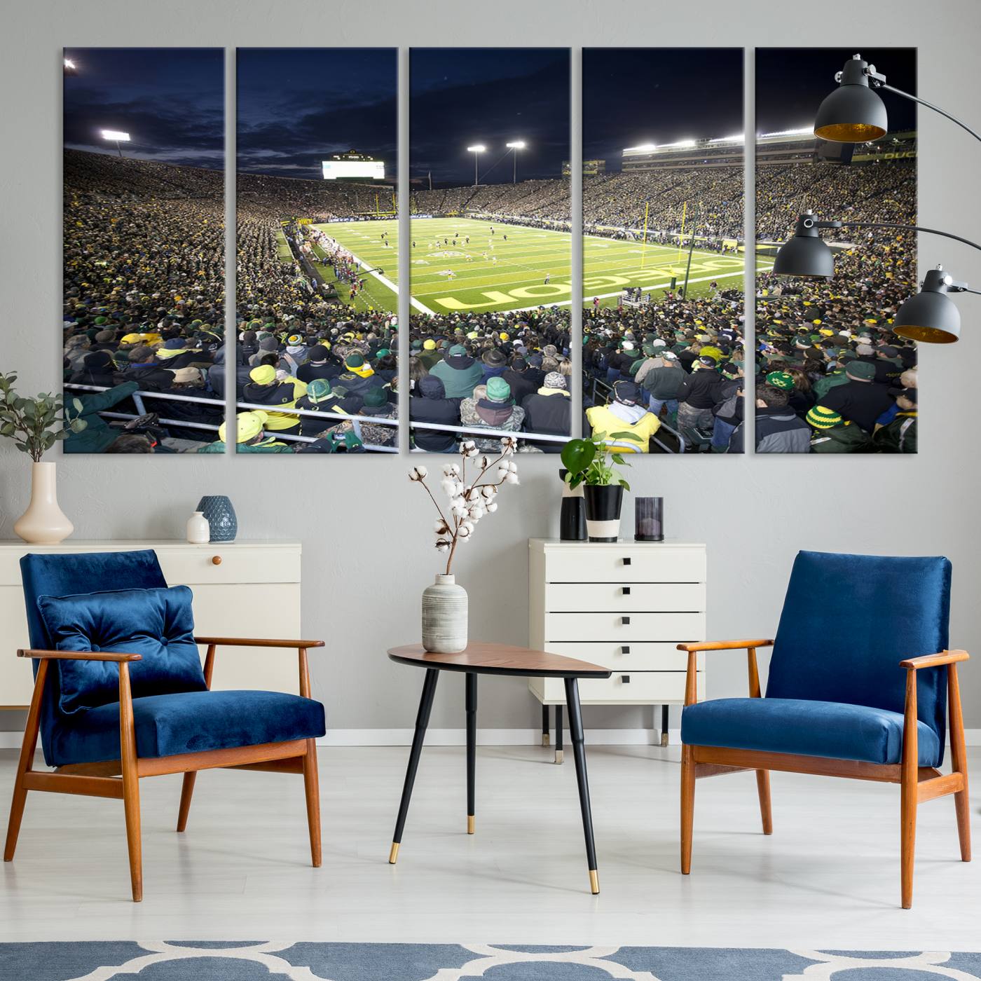 48756-MGV-CV-36X24-University of Oregon Ducks Football Team Print - Eugene Autzen Stadium Wall Art Canvas Print