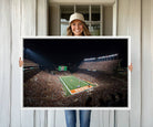 54995-MGV-CV-36X24-University of Texas Longhorns Football Team Print Austin Darrell K Royal Texas Memorial Stadium Wall Art Canvas Print