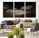 54995-MGV-CV-36X24-University of Texas Longhorns Football Team Print Austin Darrell K Royal Texas Memorial Stadium Wall Art Canvas Print
