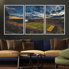 41879-MGV-FC-60X30-3P_White-University of Wyoming Cowboys Football Team Print - Laramie War Memorial Stadium Wall Art Canvas Print