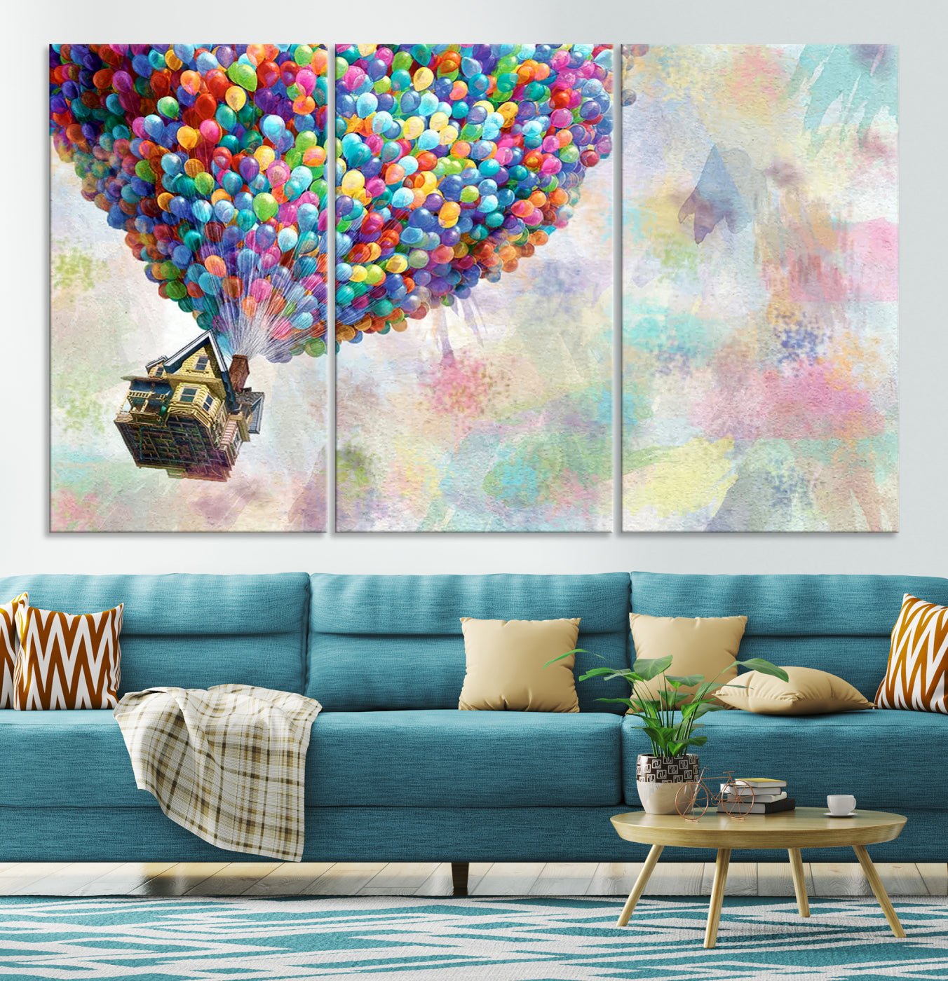 48558-MGV-CV-36X24-Up Pixar Poster, Look Up Pixar Wall Art, Up Pixar Canvas, Kids Play Game Room Decor Wall Art