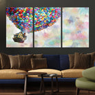 48558-MGV-CV-36X24-Up Pixar Poster, Look Up Pixar Wall Art, Up Pixar Canvas, Kids Play Game Room Decor Wall Art