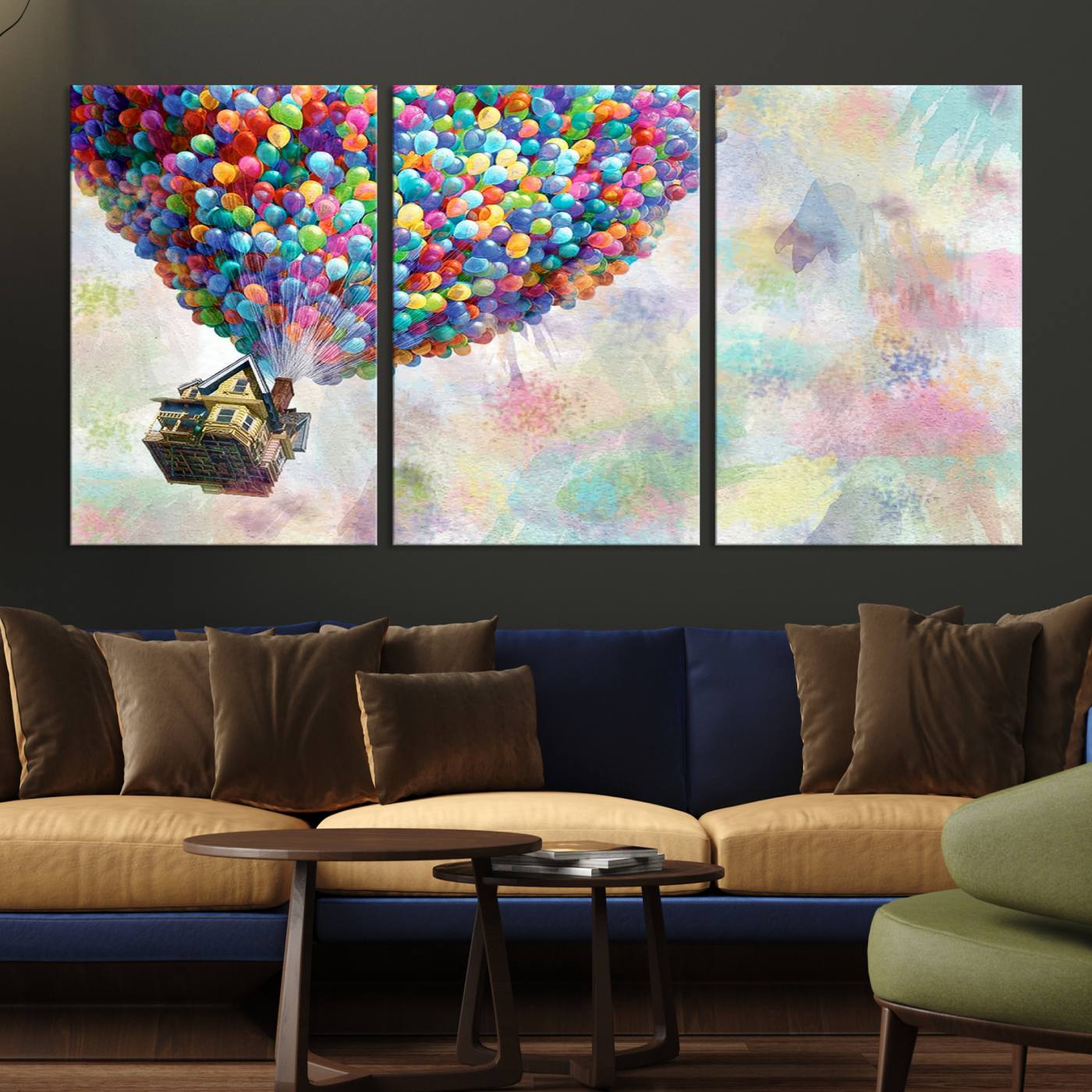 48558-MGV-CV-36X24-Up Pixar Poster, Look Up Pixar Wall Art, Up Pixar Canvas, Kids Play Game Room Decor Wall Art