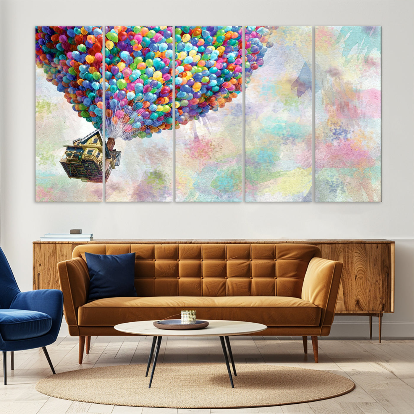 48558-MGV-CV-36X24-Up Pixar Poster, Look Up Pixar Wall Art, Up Pixar Canvas, Kids Play Game Room Decor Wall Art