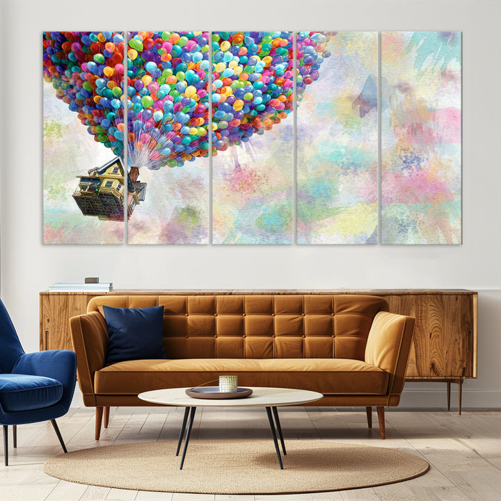 48558-MGV-CV-36X24-Up Pixar Poster, Look Up Pixar Wall Art, Up Pixar Canvas, Kids Play Game Room Decor Wall Art