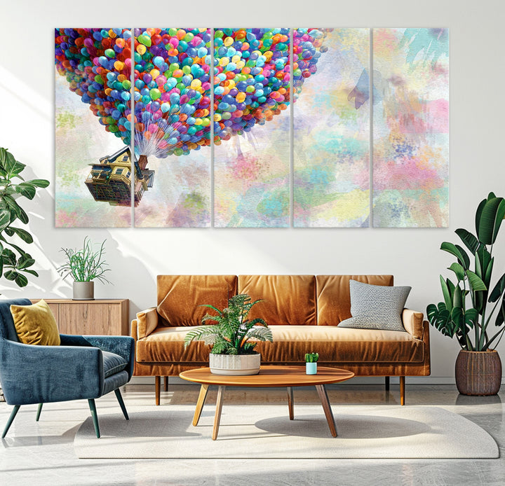 48558-MGV-CV-36X24-Up Pixar Poster, Look Up Pixar Wall Art, Up Pixar Canvas, Kids Play Game Room Decor Wall Art
