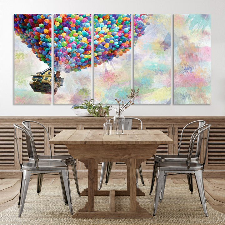 48558-MGV-CV-36X24-Up Pixar Poster, Look Up Pixar Wall Art, Up Pixar Canvas, Kids Play Game Room Decor Wall Art