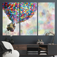 Up Pixar Poster, Look Up Pixar Wall Art, Up Pixar Canvas, Kids Play Game Room Decor Wall Art