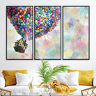48558-MGV-FC-48X32-3P_Black-Up Pixar Poster, Look Up Pixar Wall Art, Up Pixar Canvas, Kids Play Game Room Decor Wall Art