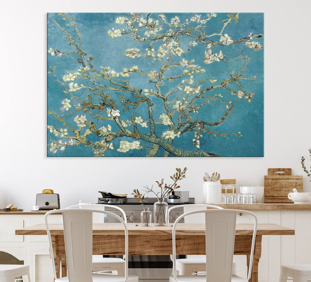 Vincent Van Gogh's Almond Blossom Abstract Wall Art Canvas, Van Gogh Almond Blossom Canvas Print