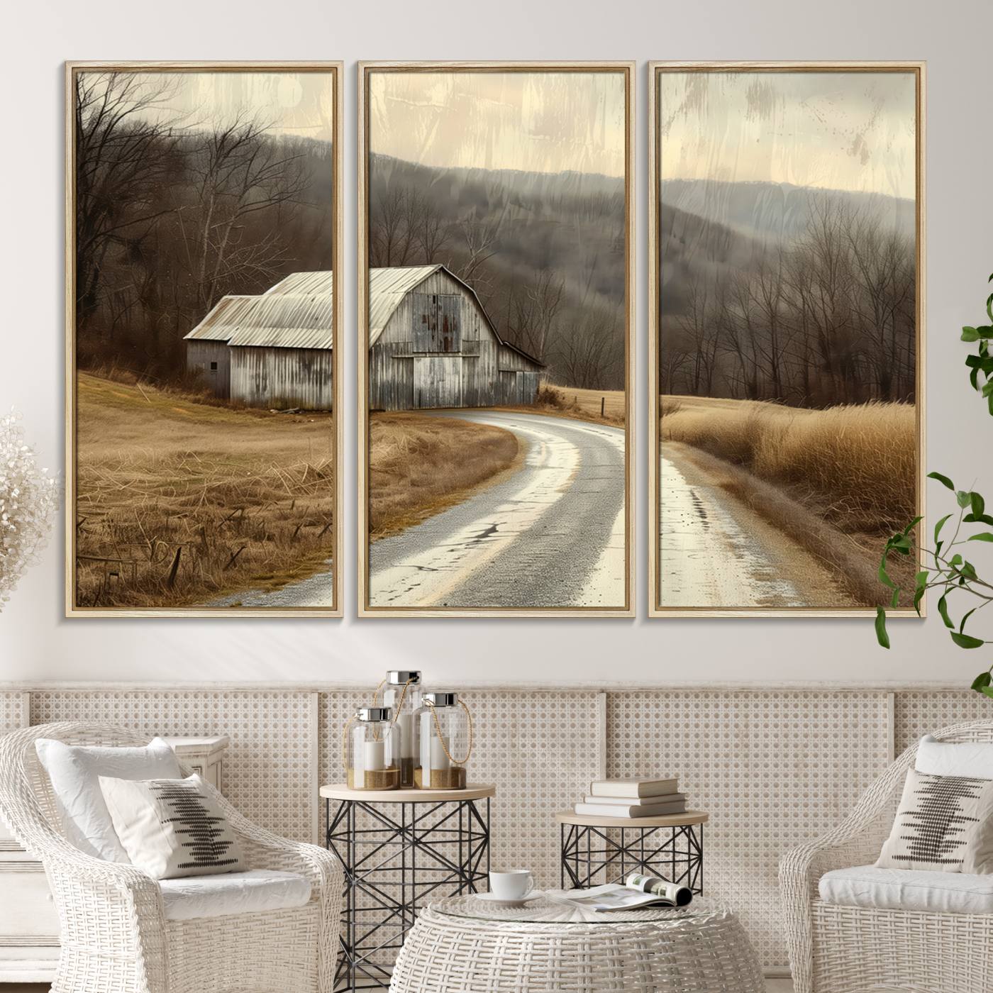 10376-MGV-CV-36X24-Vintage Barn for Farmhouse Wall Decor Canvas Print