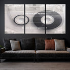 Vintage Cassette Tape Canvas Wall Art - Inspirational 'Life Has No Rewind' Quote, Retro Music Decor for Living Room