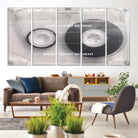 Edit-Images-Vintage Cassette Tape Canvas Wall Art - Inspirational 'Life Has No Rewind' Quote, Retro Music Decor for Living Room