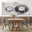Edit-Images-Vintage Cassette Tape Canvas Wall Art - Inspirational 'Life Has No Rewind' Quote, Retro Music Decor for Living Room
