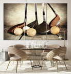 Vintage Golf Ball Art | Golf Decor for Man Cave or Office | Ready to Hang and Framed