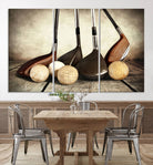 Vintage Golf Ball Art | Golf Decor for Man Cave or Office | Ready to Hang and Framed