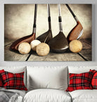 Vintage Golf Ball Art | Golf Decor for Man Cave or Office | Ready to Hang and Framed