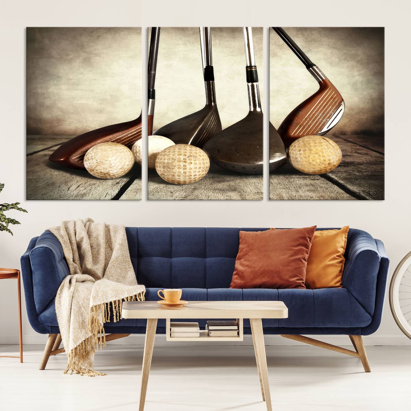 Vintage Golf Ball Art | Golf Decor for Man Cave or Office | Ready to Hang and Framed