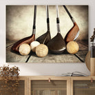 Vintage Golf Ball Art | Golf Decor for Man Cave or Office | Ready to Hang and Framed