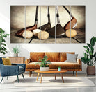 33845-MGV-CV-36X24-Vintage Golf Ball Art | Golf Decor for Man Cave or Office | Ready to Hang and Framed