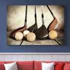 Vintage Golf Ball Art | Golf Decor for Man Cave or Office | Ready to Hang and Framed