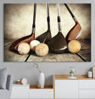 Vintage Golf Ball Art | Golf Decor for Man Cave or Office | Ready to Hang and Framed