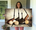 Vintage Golf Ball Art | Golf Decor for Man Cave or Office | Ready to Hang and Framed
