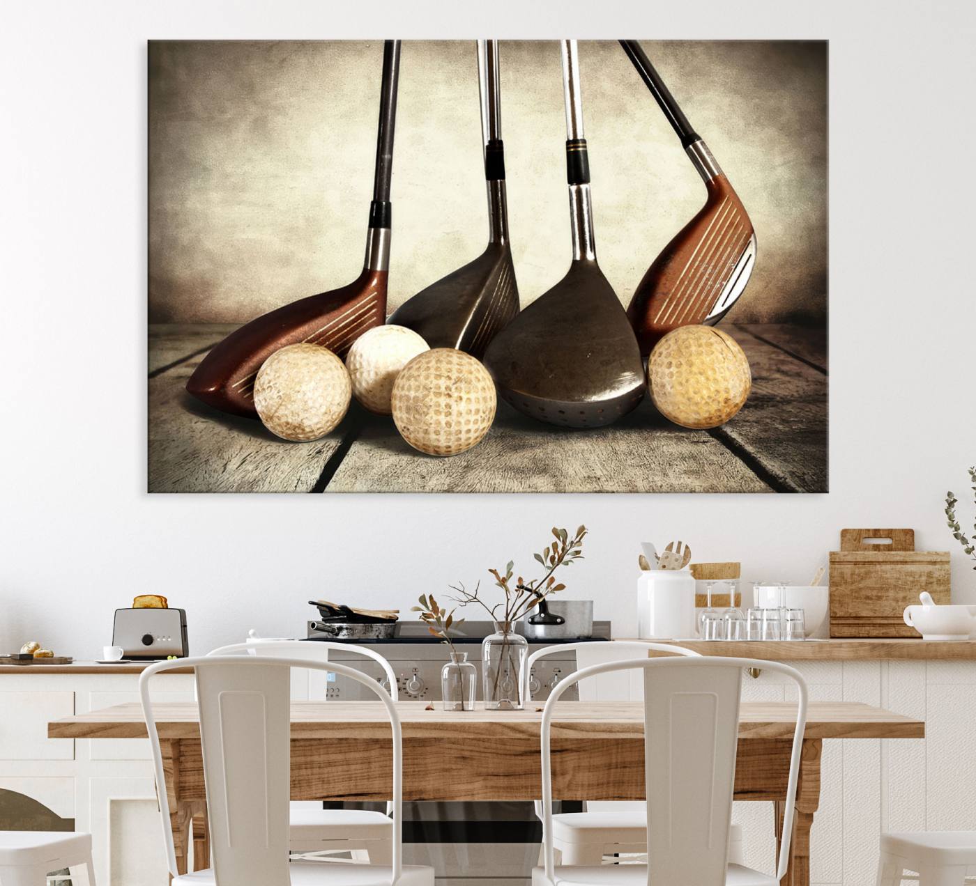 Vintage Golf Ball Art | Golf Decor for Man Cave or Office | Ready to Hang and Framed