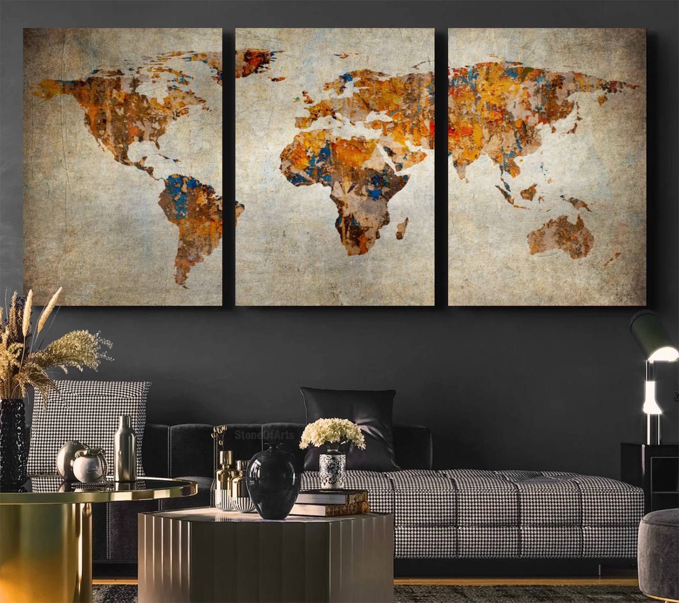59464-MGV-CV-36X24-Vintage World Map World Map Canvas Print