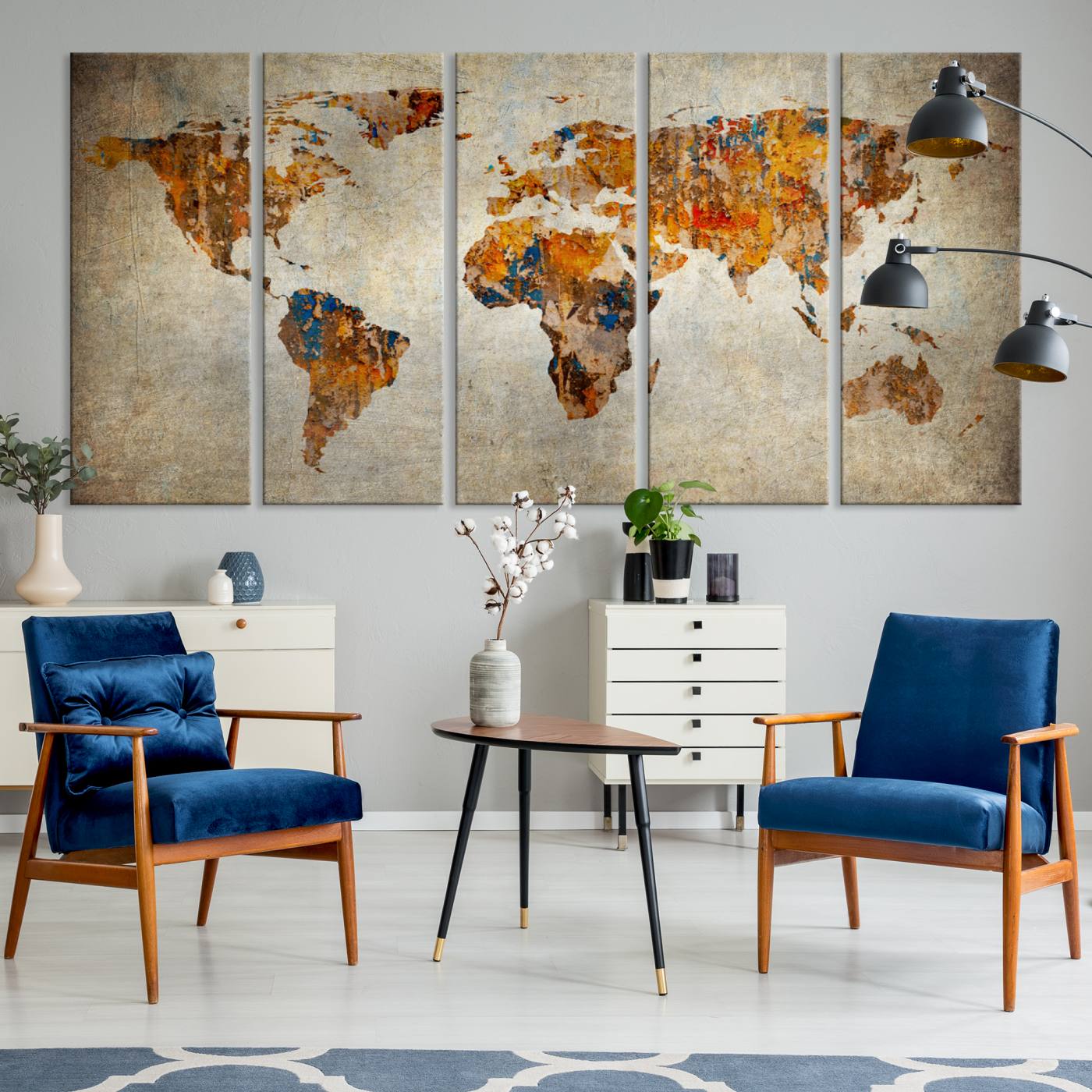 59464-MGV-CV-36X24-Vintage World Map World Map Canvas Print