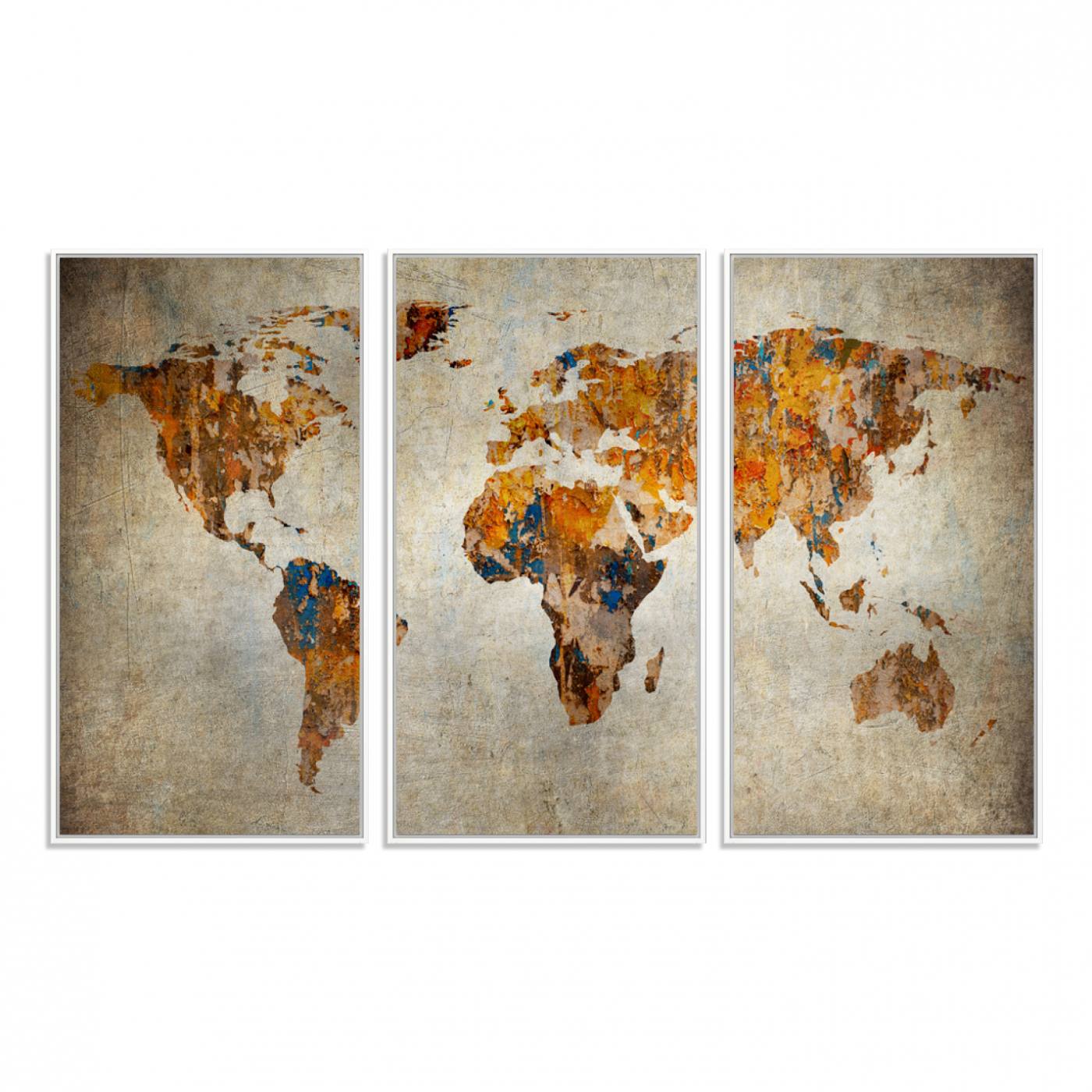 59464-MGV-FC-48X32-3P_White-Vintage World Map World Map Canvas Print