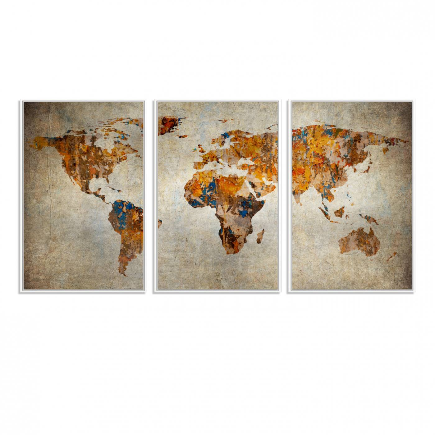 59464-MGV-FC-60X30-3P_White-Vintage World Map World Map Canvas Print