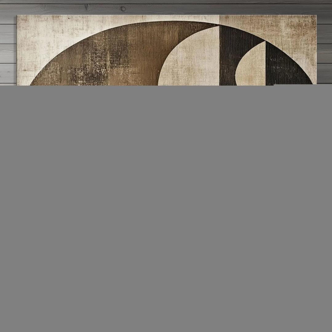 The Wabi Sabi Abstract Wall Art is a geometric modern minimalist canvas print showcasing neutral mid-century art designs.