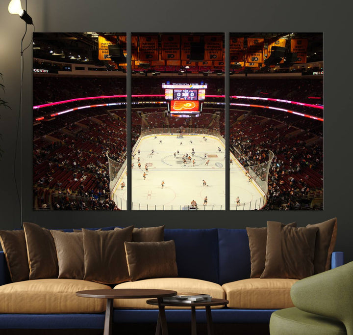 Wachovia Center Priort of Lyers Game Ice Hockey Stadium Canvas Print, Lyers Game Ice Hockey Stadium Canvas Wall Art