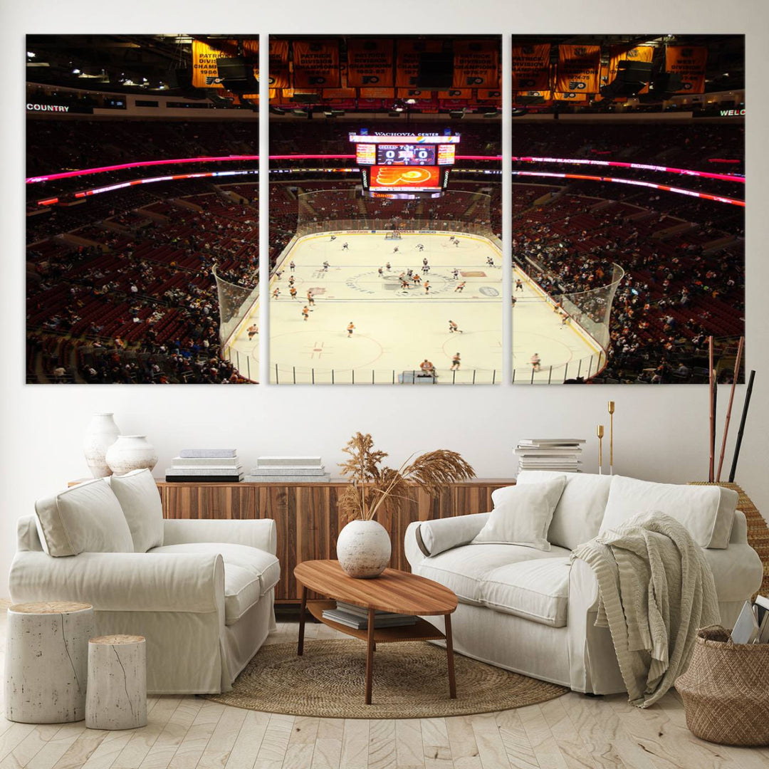 Wachovia Center Priort of Lyers Game Ice Hockey Stadium Canvas Print, Lyers Game Ice Hockey Stadium Canvas Wall Art